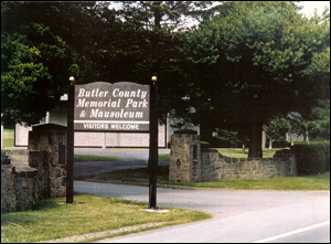 entrance to butler memorial park